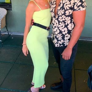 Lime Green 💚 Zara Maxi Dress